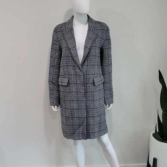 THEORY WESTON PLAID Wool Blend  Jacket - Picture 7 of 15